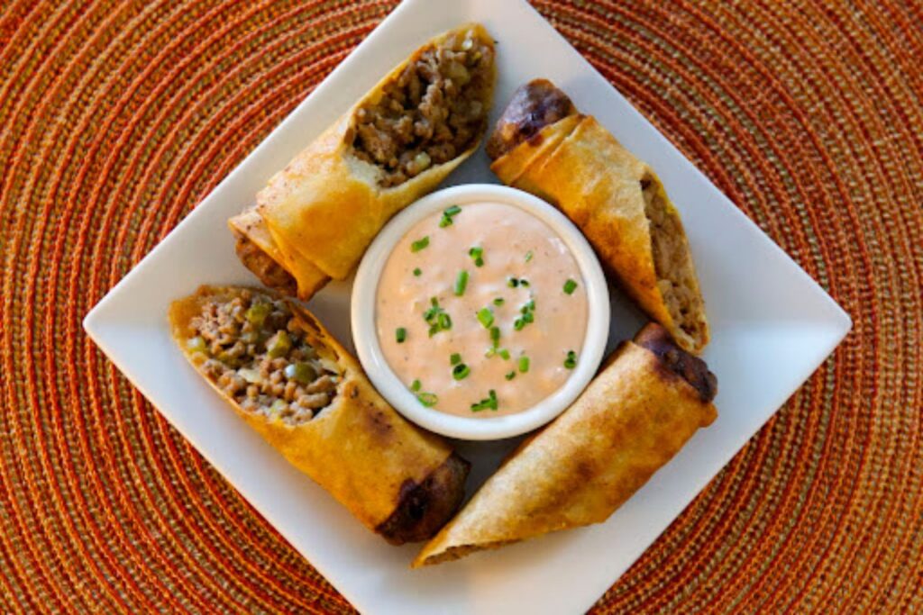 Pairing Drinks With Cheeseburger Spring Rolls