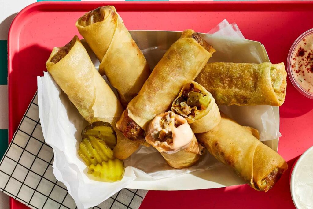 Serving Suggestions: Best Ways To Plate Cheeseburger Spring Rolls